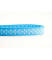 Grosgrain Lunares azul bebe/blanco 9mm