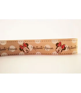 Minnie Mouse Blanca con Lunares Grandes 38mm