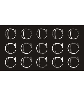 Transfer de Strass LETRAS 32mm - Varias opciones Transfer de Strass LETRAS 32mm - Varias opciones