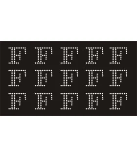 Transfer de Strass LETRAS 32mm - Varias opciones Transfer de Strass LETRAS 32mm - Varias opciones