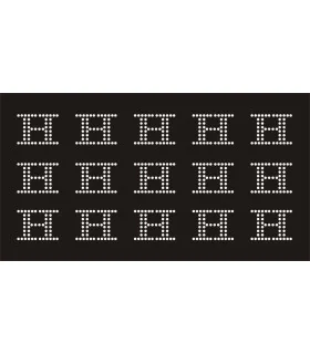Transfer de Strass LETRAS 32mm - Varias opciones Transfer de Strass LETRAS 32mm - Varias opciones