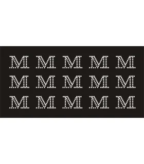 Transfer de Strass LETRAS 32mm - Varias opciones Transfer de Strass LETRAS 32mm - Varias opciones
