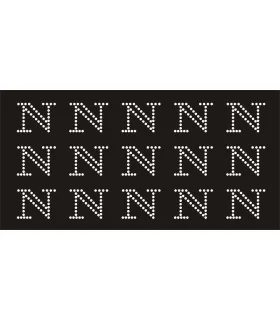 Transfer de Strass LETRAS 32mm - Varias opciones Transfer de Strass LETRAS 32mm - Varias opciones