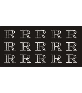 Transfer de Strass LETRAS 32mm - Varias opciones Transfer de Strass LETRAS 32mm - Varias opciones