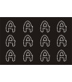 Transfer de Strass LETRAS ENGRAVER 32mm - Varias opciones