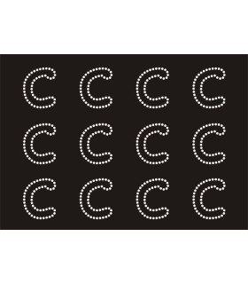 Transfer de Strass LETRAS ENGRAVER 32mm - Varias opciones