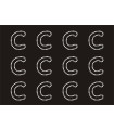 Transfer de Strass LETRAS ENGRAVER 32mm - Varias opciones