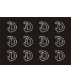 Transfer de Strass LETRAS ENGRAVER 32mm - Varias opciones