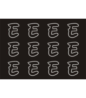 Transfer de Strass LETRAS ENGRAVER 32mm - Varias opciones