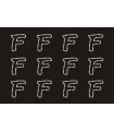 Transfer de Strass LETRAS ENGRAVER 32mm - Varias opciones