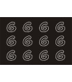 Transfer de Strass LETRAS ENGRAVER 32mm - Varias opciones