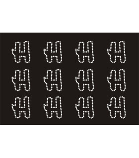 Transfer de Strass LETRAS ENGRAVER 32mm - Varias opciones