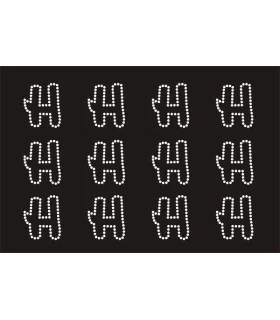 Transfer de Strass LETRAS ENGRAVER 32mm - Varias opciones Transfer de Strass LETRAS ENGRAVER 32mm - Varias opciones