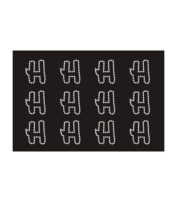 Transfer de Strass LETRAS ENGRAVER 32mm - Varias opciones