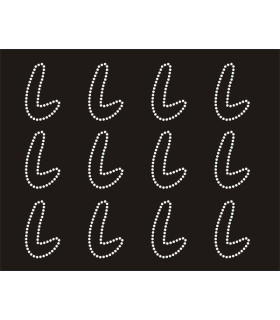 Transfer de Strass LETRAS ENGRAVER 32mm - Varias opciones