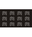 Transfer de Strass LETRAS ENGRAVER 32mm - Varias opciones