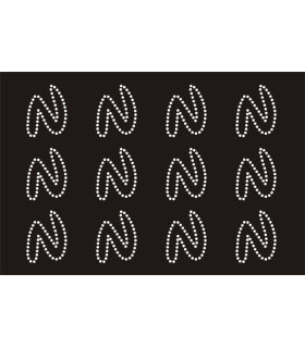 Transfer de Strass LETRAS ENGRAVER 32mm - Varias opciones