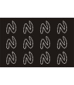 Transfer de Strass LETRAS ENGRAVER 32mm - Varias opciones