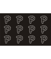 Transfer de Strass LETRAS ENGRAVER 32mm - Varias opciones