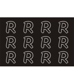Transfer de Strass LETRAS ENGRAVER 32mm - Varias opciones