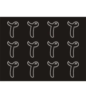 Transfer de Strass LETRAS ENGRAVER 32mm - Varias opciones Transfer de Strass LETRAS ENGRAVER 32mm - Varias opciones