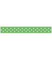 Grosgrain Lunares verde manzana/blanco 9mm
