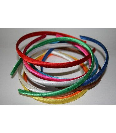 Diademas Forradas Satinadas 10mm - Varios colores