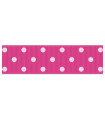 Lunares grandes fucsia/blanco 22mm
