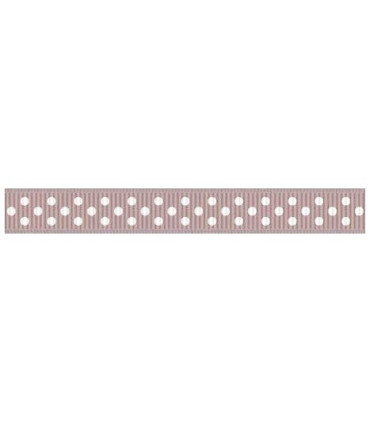 Grosgrain Lunares latte/blanco 9mm