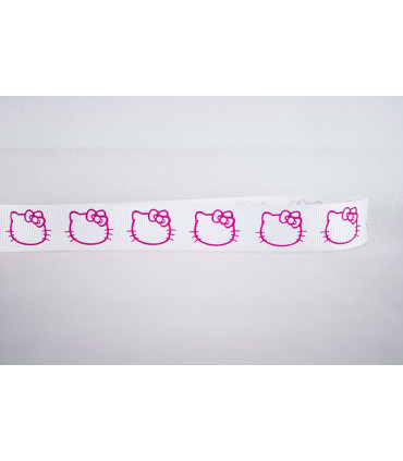Hello Kitty SILUETA  Blanca 22mm