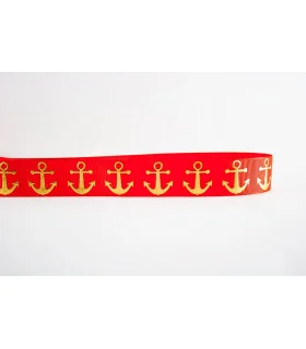 Anclas rojo/oro 25mm