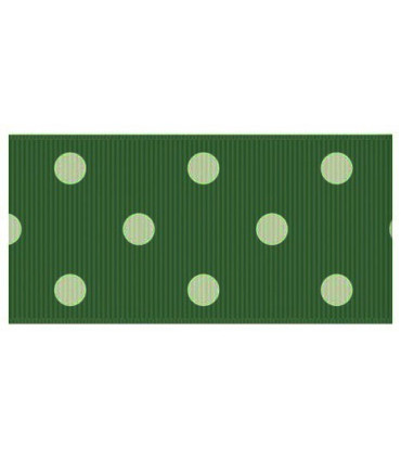 Lunares Verde cazador/blanco 38mm