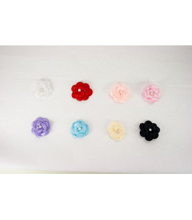 Rosas de Raso con Perlita 35mm - Varios colores