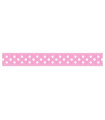 Grosgrain Lunares rosa/blanco 9mm