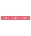 Grosgrain Lunares Coral/blanco 9mm