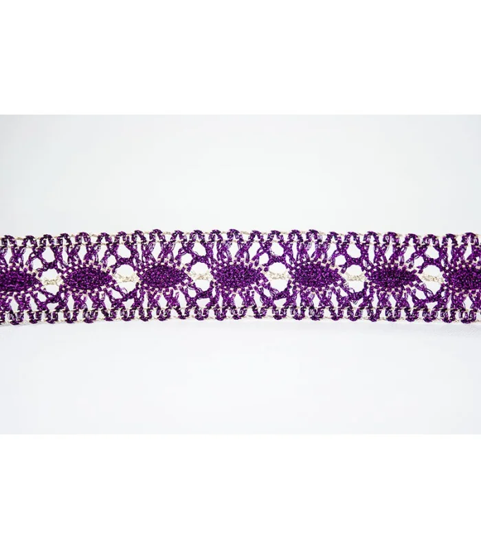 GALON PASAMANERÍA METALIZADO 22mm - MORADO