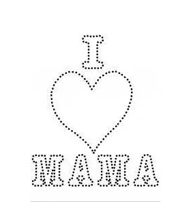 TRANSFER STRASS I LOVE MAMA 14*18CMS TRANSFER STRASS I LOVE MAMA 14*18CMS
