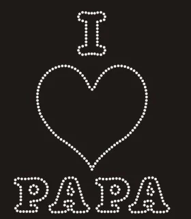 TRANSFER STRASS I LOVE PAPA 14*18CMS TRANSFER STRASS I LOVE PAPA 14*18CMS