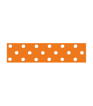 Lunares grandes naranja/blanco 22mm