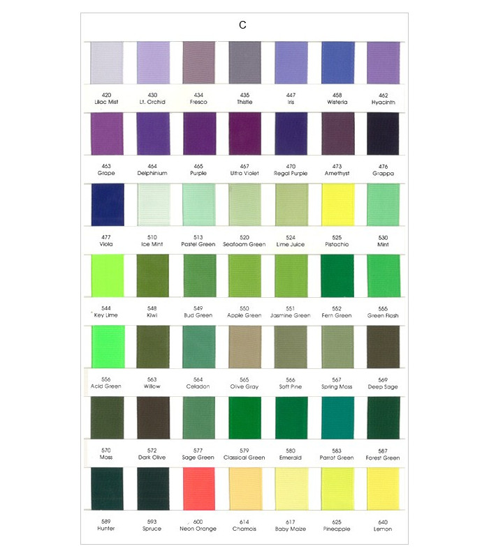 Carta de Colores Grosgrain