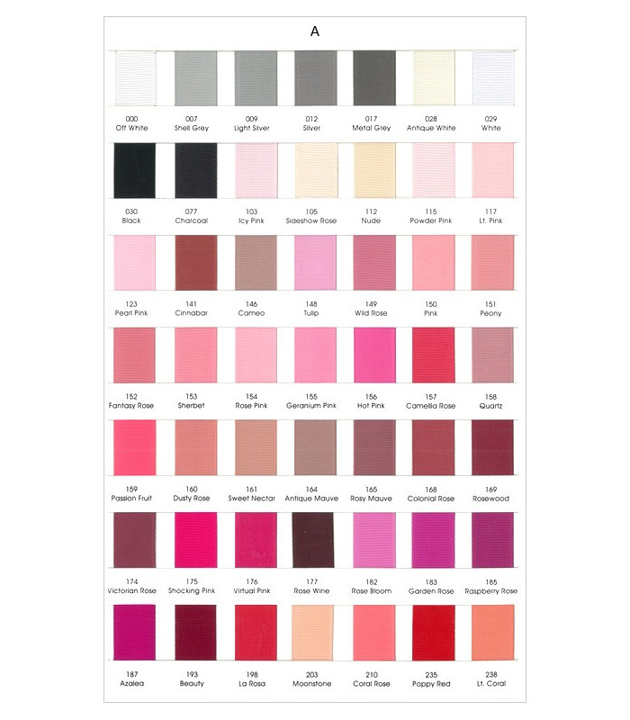 Carta de Colores Grosgrain