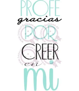 PROFE, GRACIAS POR CREER EN MÍ - AZUL PROFE, GRACIAS POR CREER EN MÍ - AZUL