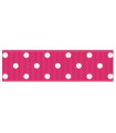 Lunares grandes Rosa intenso/blanco 22mm