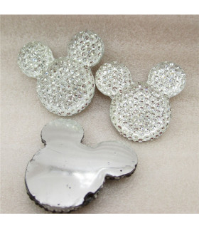 Mickey SILUETA BRILLO 33*34mm - Varios colores