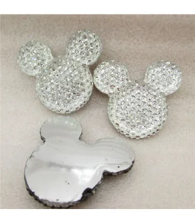 Mickey SILUETA BRILLO 33*34mm - Varios colores