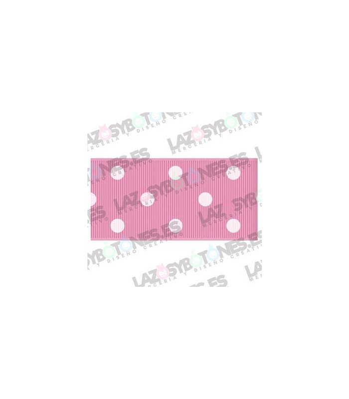 Lunares ROSA BATIDO DE FRESA/blanco 38mm