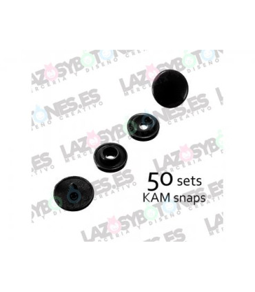 PACK de 50 SNAPS KAM - Negro