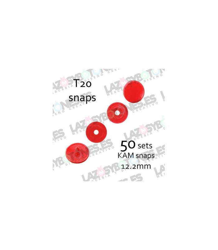 PACK de 50 SNAPS KAM - Rojo