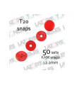 PACK de 50 SNAPS KAM - Rojo