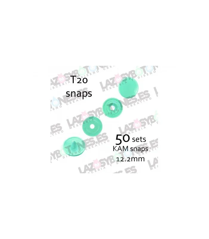 PACK de 50 SNAPS KAM - Verde Menta